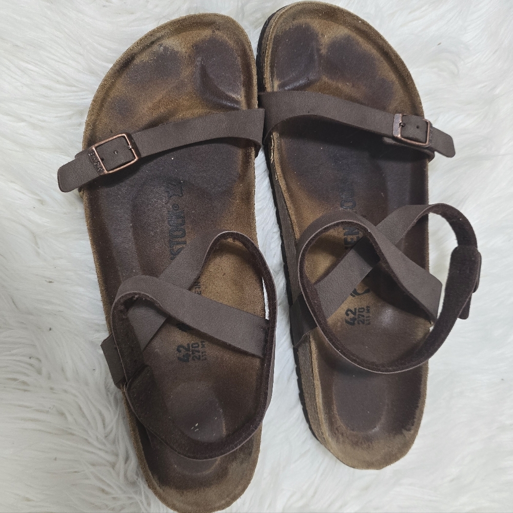 Birkenstock Daloa Brown Ankle Strap Sandals Unisex Size W11, M9 - Picture 5 of 8